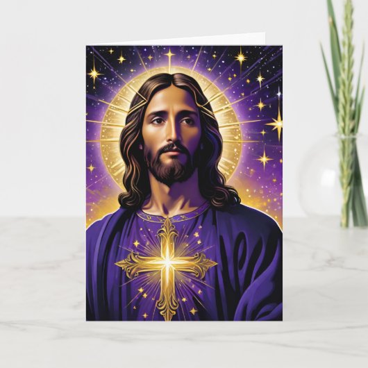 Carte Portrait de Noël de Jésus-Christ (Devant)