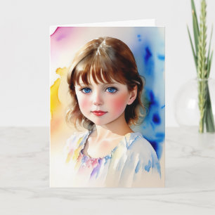 Carte Portrait de petite fille