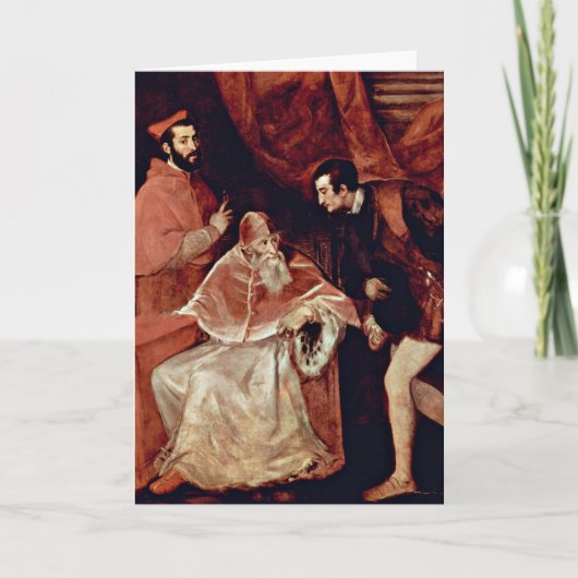 Carte Portrait de Pope Paul III By Titian (Devant)