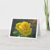 Carte Portrait de rose florale jaune (Devant)