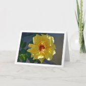 Carte Portrait de rose jaune (Devant)
