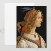 Carte Portrait de Simonetta Vespucci | Botticelli (Devant / Derrière)