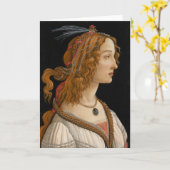 Carte Portrait de Simonetta Vespucci | Botticelli (Fleur jaune)