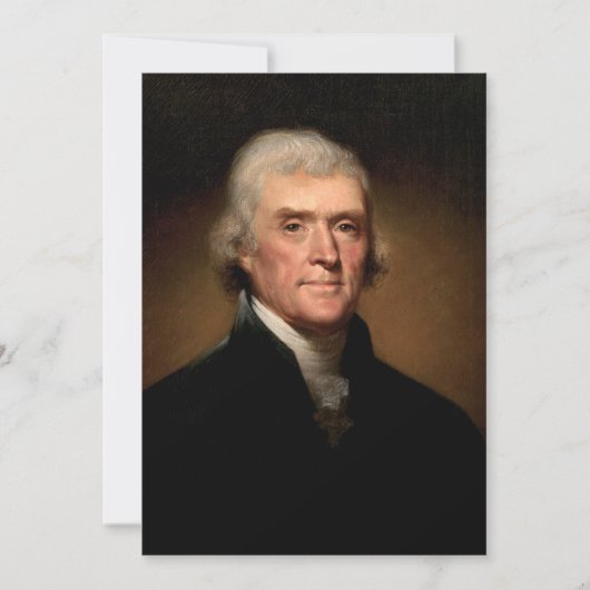 Carte Portrait de Thomas Jefferson (Devant)