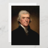 Carte Portrait de Thomas Jefferson (Devant / Derrière)