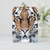 Carte Portrait de tigre en style Presse Graphique (Debout devant)