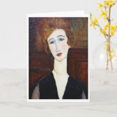 Carte Portrait de Woman (Fleur jaune)