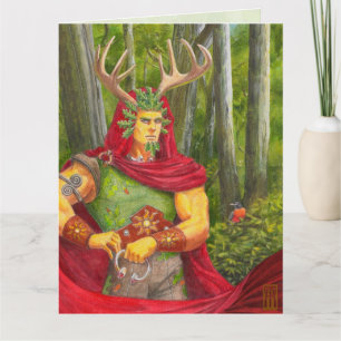 Carte Portrait détaillé du roi chêne celtique