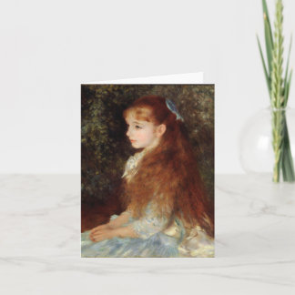 Carte Portrait d'Irène - Peinture impressionniste Renoir