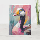 Carte Portrait d'oie Art impressionniste moderne (Devant)