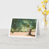 Carte Portrait d'olivier vert (Fleur jaune)