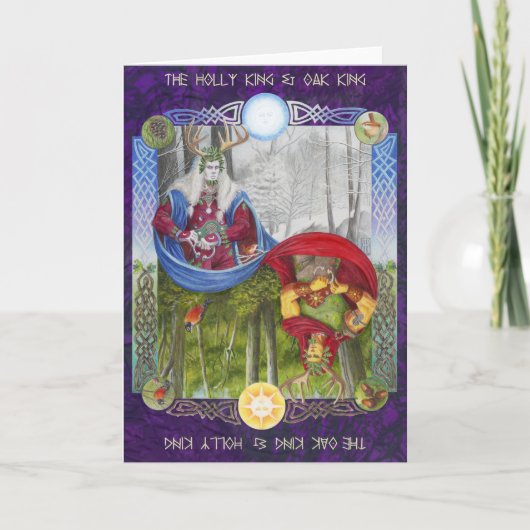 Carte Portrait double du roi de chêne et du roi Holly (Devant)