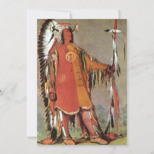 Carte Portrait du chef indien Mato-Tope par George Catli