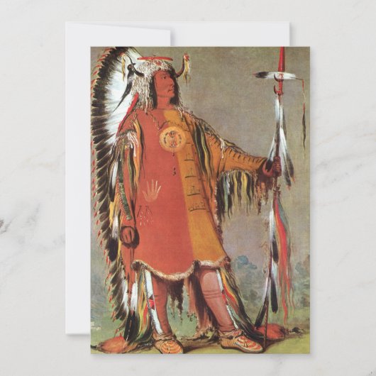 Carte Portrait du chef indien Mato-Tope par George Catli (Devant)