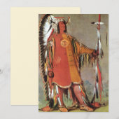 Carte Portrait du chef indien Mato-Tope par George Catli (Devant / Derrière)