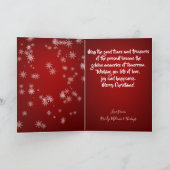 Carte Portrait du Cheval Rouge Festif Joyeux Noël (Intérieur)