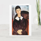 Carte Portrait du col blanc, Modigliani (Devant)