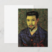 Carte Portrait du Docteur Felix Rey par Vincent van Gogh (Devant / Derrière)