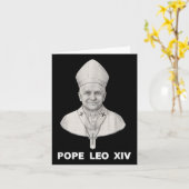 Carte Portrait du Pape Leo Xiv (Fleur jaune)