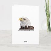 Carte Portrait d'un aigle à tête blanche Joyeux annivers (Dos)