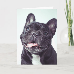Carte Portrait d'un joyeux Bulldog français