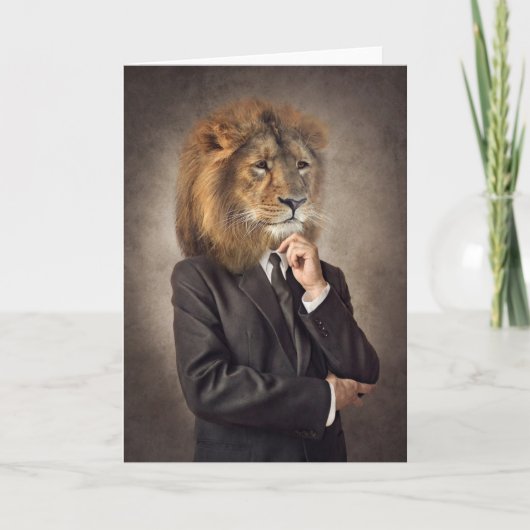 Carte Portrait d'un lion (Devant)