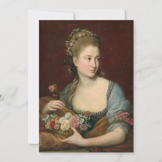 Carte Portrait d'une dame comme Flore | Pompeo Batoni (Devant)