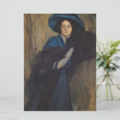 Carte Portrait d'une dame en bleu (Raimundo de Madrazo) (Debout devant)