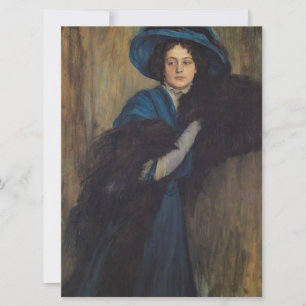 Carte Portrait d'une dame en bleu (Raimundo de Madrazo)