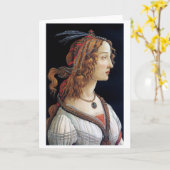 Carte Portrait d'une dame, Sandro Botticelli (Fleur jaune)