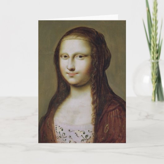 Carte Portrait d'une femme inspirée par la Mona Lisa (Devant)