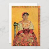 Carte Portrait d'une femme italienne par Vincent van Gog (Devant / Derrière)