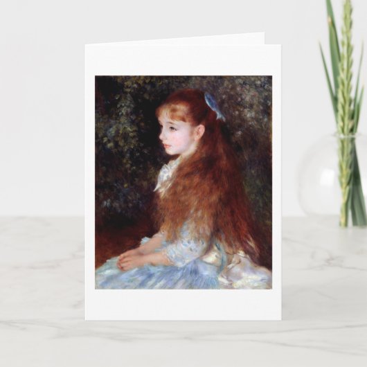 Carte Portrait d'une fille au ruban bleu, Renoir (Devant)