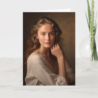 Carte Portrait d'une jeune femme.