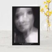 Carte Portrait étrange (Fleur jaune)