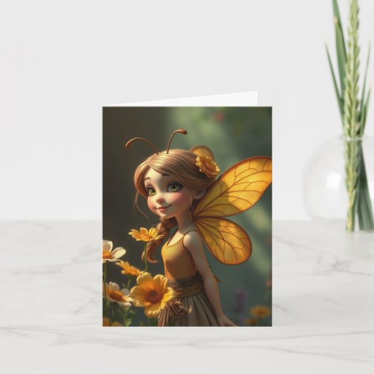 Carte Portrait Fairy Spring (Devant)