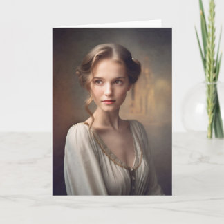 Carte portrait femme jeune
