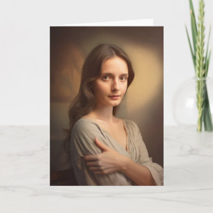 Carte portrait femme jeune