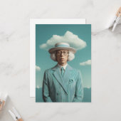 Carte Portrait Gentleman Surreal Seaside (Devant/Arrière en situation)