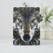 Carte Portrait inspirant du Wolf de Woodland (Debout devant)