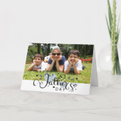 Carte Portrait Moderne Fête des Pères (Devant)