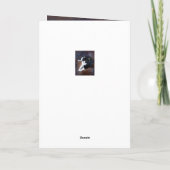 Carte Portrait noir et blanc de chat (Dos)