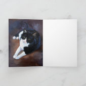 Carte Portrait noir et blanc de chat (Intérieur)