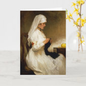 Carte Portrait of a Nurse from the Red Cross (Fleur jaune)