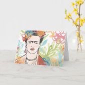Carte Portrait of Frida Kahlo (Fleur jaune)