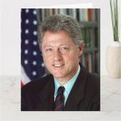 Carte Portrait officiel du président Bill Clinton Annive (Devant)