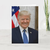 Carte Portrait officiel du président Donald Trump Annive (Devant)