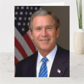 Carte Portrait officiel du président George W Bush Anniv (Devant)