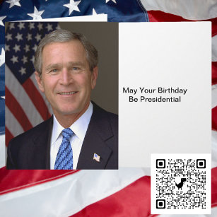 Carte Portrait officiel du président George W Bush Anniv