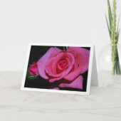 Carte Portrait rose Fleur (Devant)